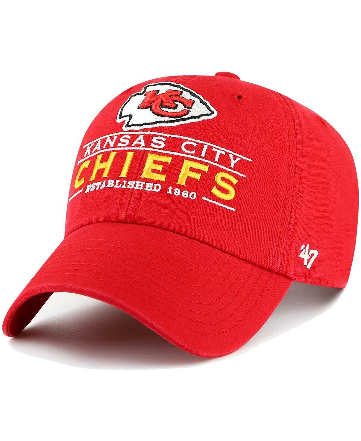 

Мужская красная регулируемая кепка Kansas City Chiefs Vernon Clean Up '47 Brand