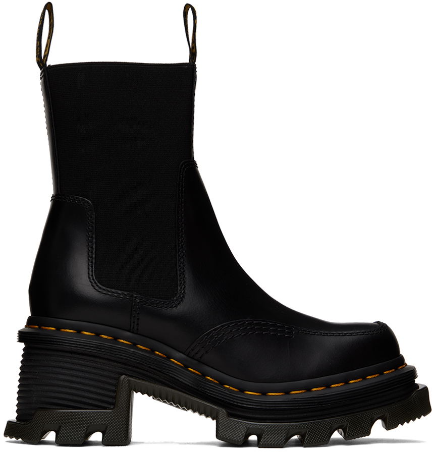 Черные кожаные ботинки челси на каблуке Corran Dr. Martens ботинки челси кожаные eliela 41 черный