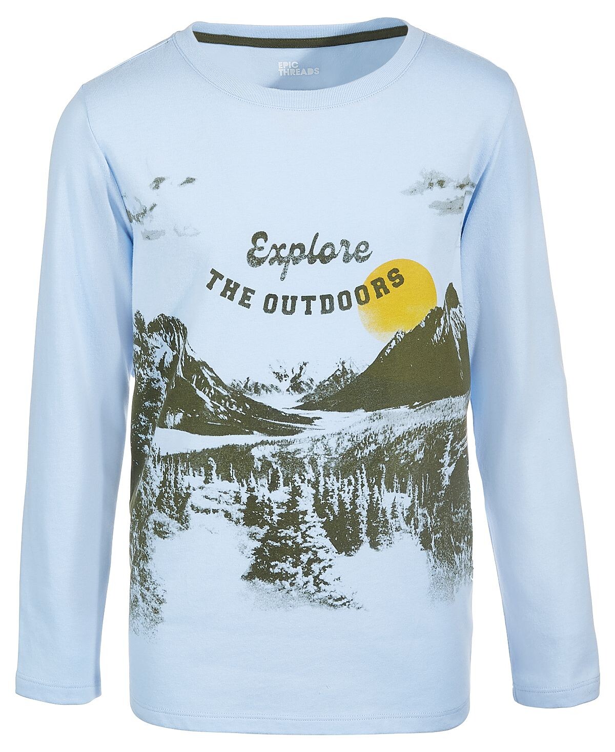 

Футболка с рисунком Big Boys Explore The Outdoors, созданная для Macy's Epic Threads
