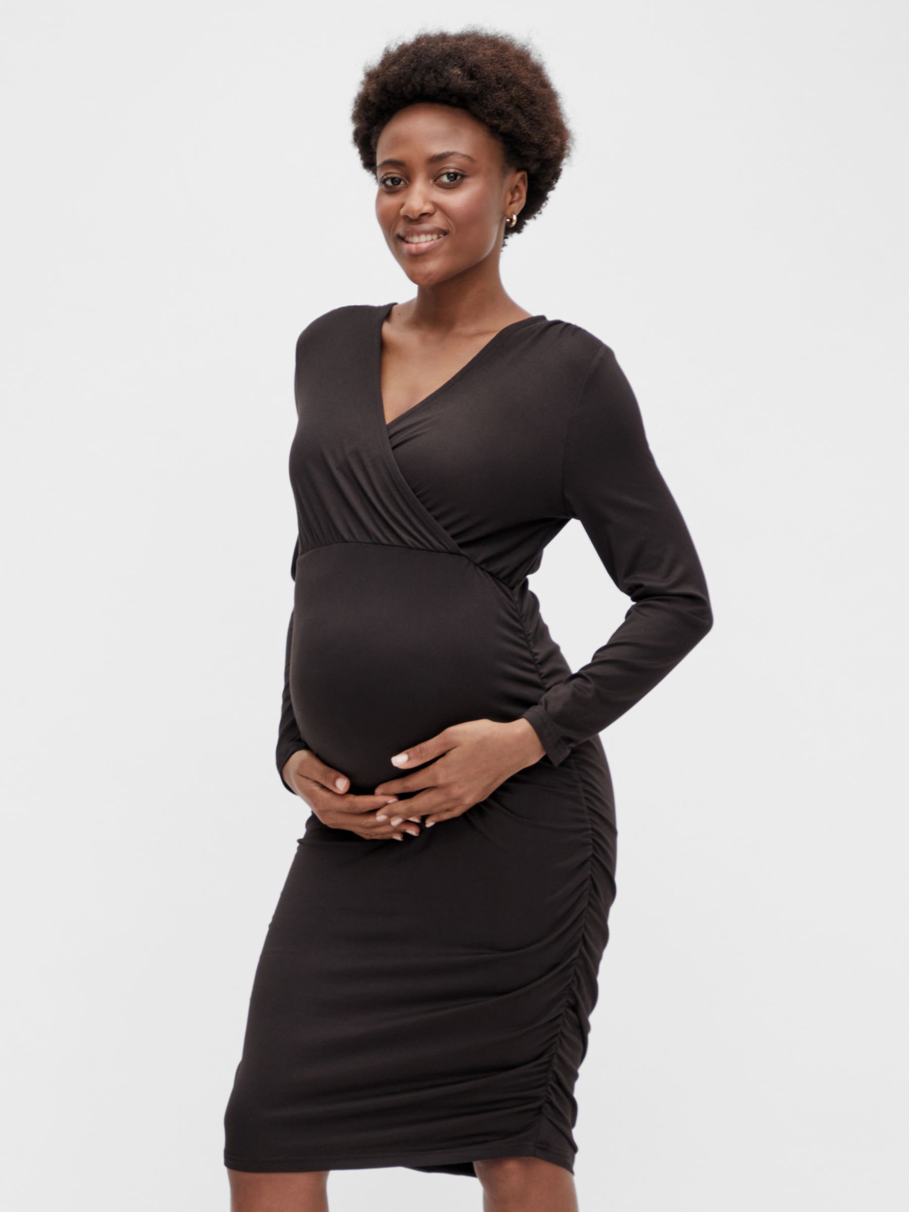Платье миди для беременных и кормящих мам Noos Pilar Mamalicious, черный