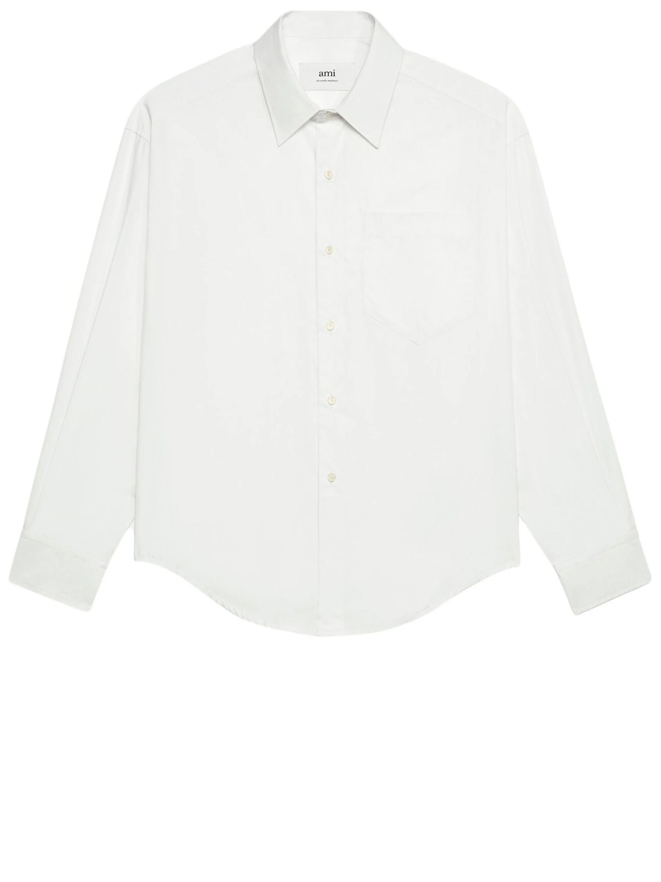 Рубашка Ami Paris Cotton poplin, белый футболка cotton shirt ami paris белый