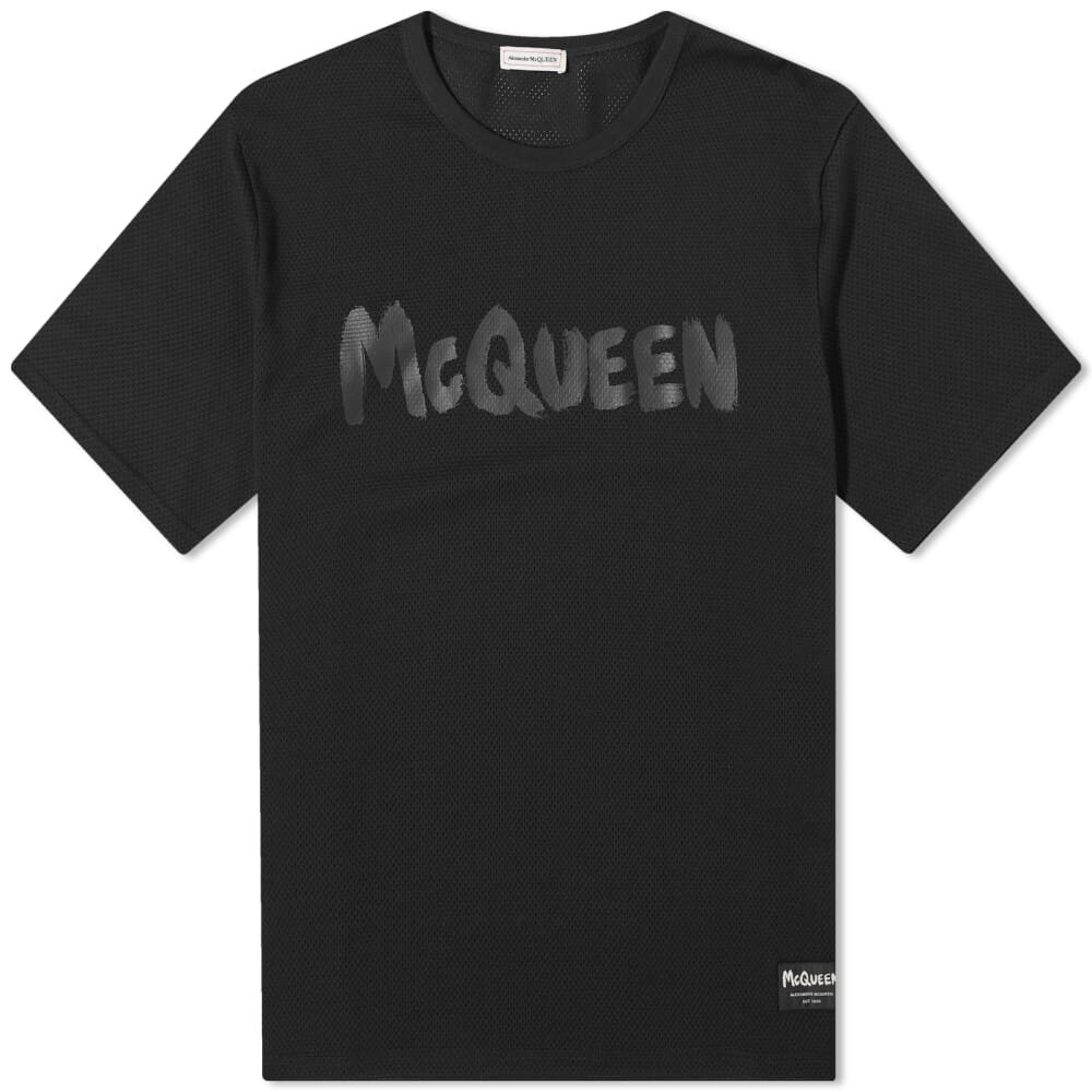 

Футболка с логотипом Alexander McQueen в стиле граффити, черный