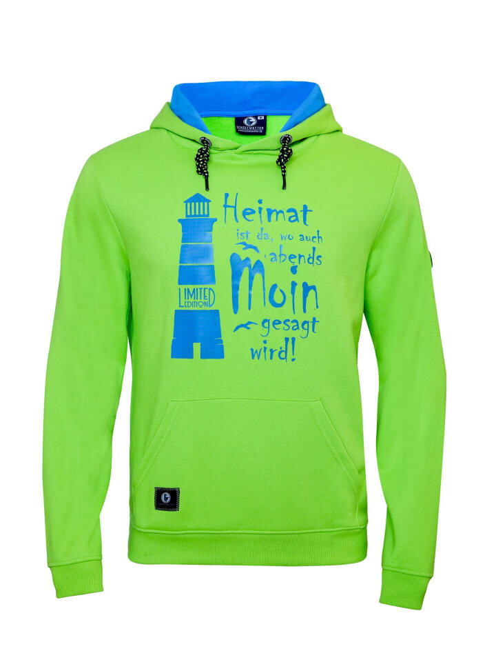 

Худи SCHIETWETTER Leuchtturm, цвет lime/azuro
