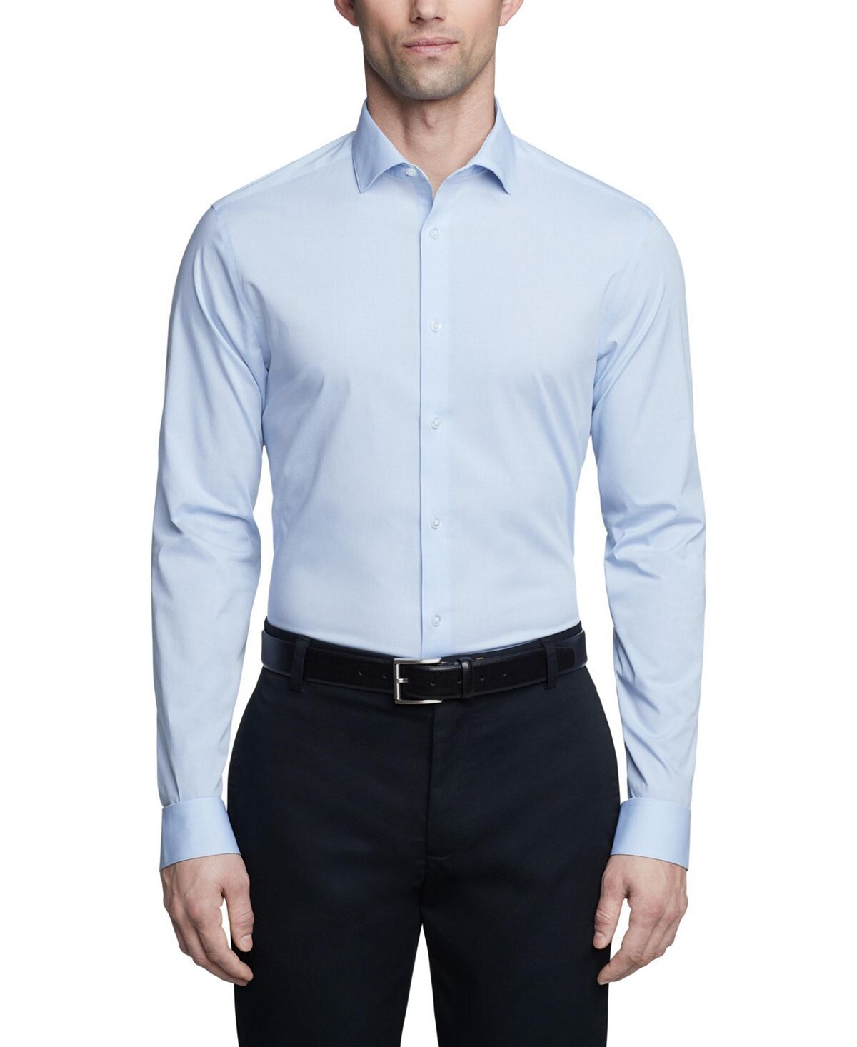 

Мужская классическая рубашка Steel Plus Slim Fit стрейч без морщин Calvin Klein