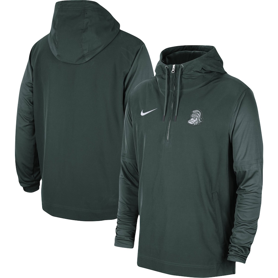 

Толстовка на молнии Nike Michigan State Spartans, зеленый