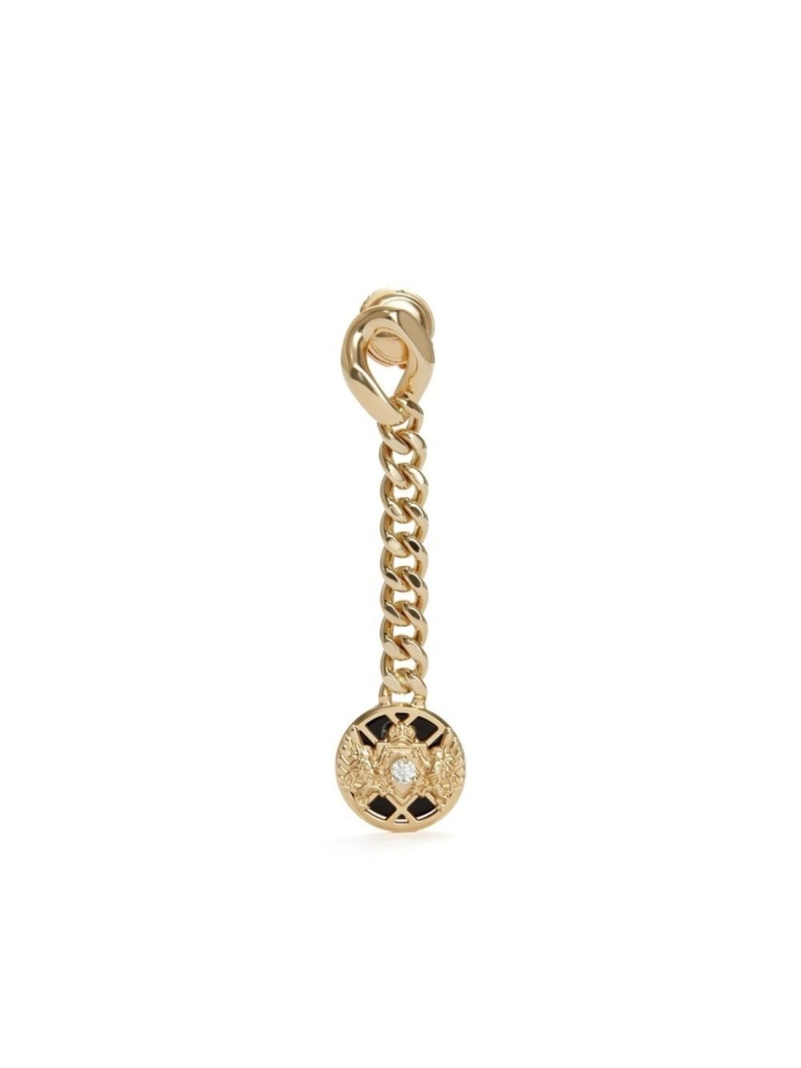 

Серьга Emblem из желтого золота с бриллиантом Balmain, золотой