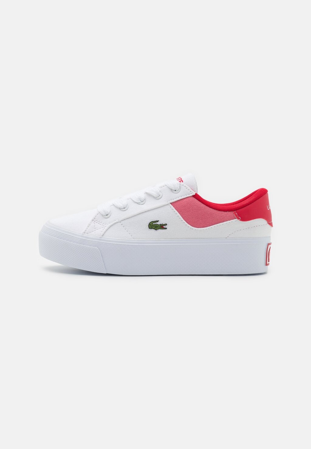 Низкие кроссовки Ziane Platform Lacoste, цвет white/red