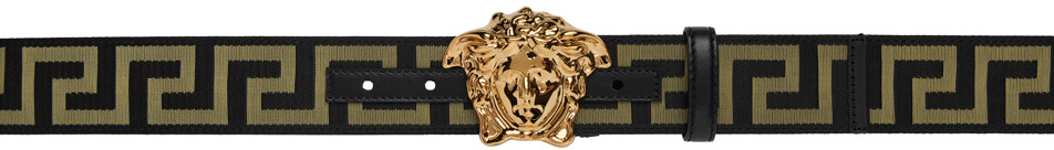 

Черный ремень Greca La Medusa Versace
