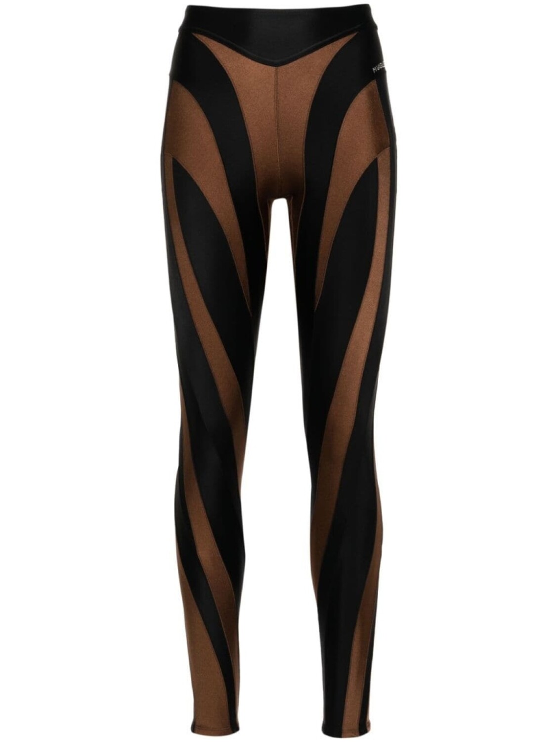 

Mugler двухцветные легинсы, черный