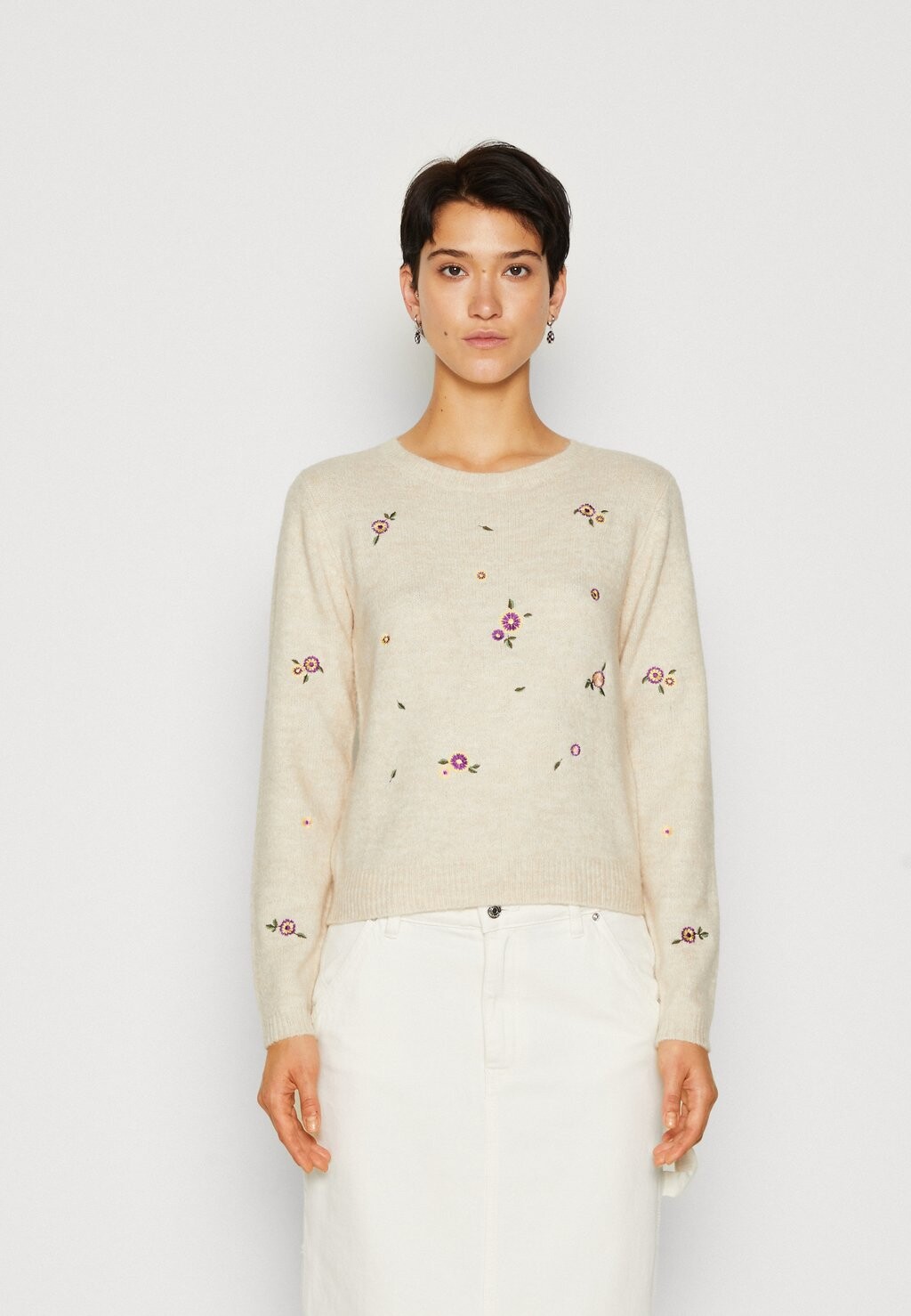

Свитшот JDY JDYNATJA O NECK, цвет oatmeal melange
