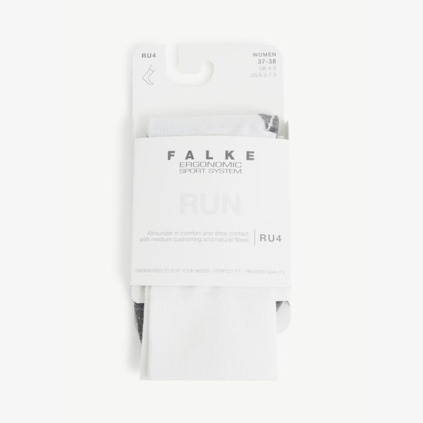 Носки RU4 Run из смесового хлопка Falke Ergonomic Sport System, белый