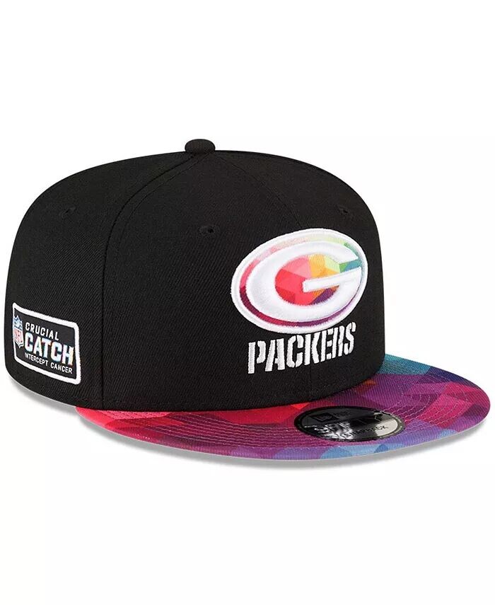 

Мужская черная кепка Snapback Green Bay Packers 2023 NFL Crucial Catch 9FIFTY New Era, черный