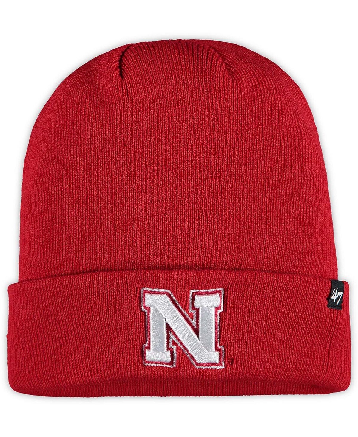 

Мужская вязаная шапка Scarlet Nebraska Huskers с поднятыми манжетами '47 Brand