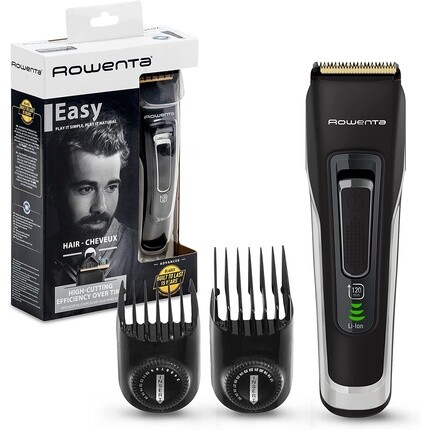 

Мужская машинка для стрижки волос Rowenta Advancer Easy TN5201 из нержавеющей стали с титановым покрытием, 29 настроек, от 0,5 до 30 мм, срок службы батареи до 120 минут, беспроводной