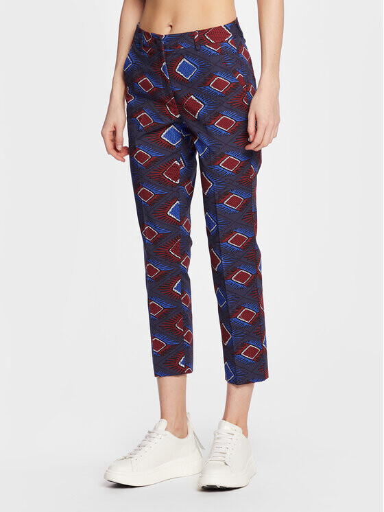 

Тканевые брюки узкого кроя Weekend Max Mara, синий