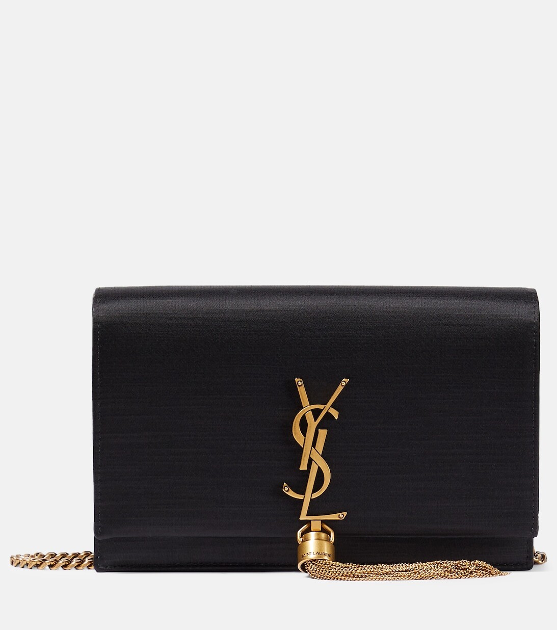

Кожаный кошелек Kate на цепочке Saint Laurent, черный