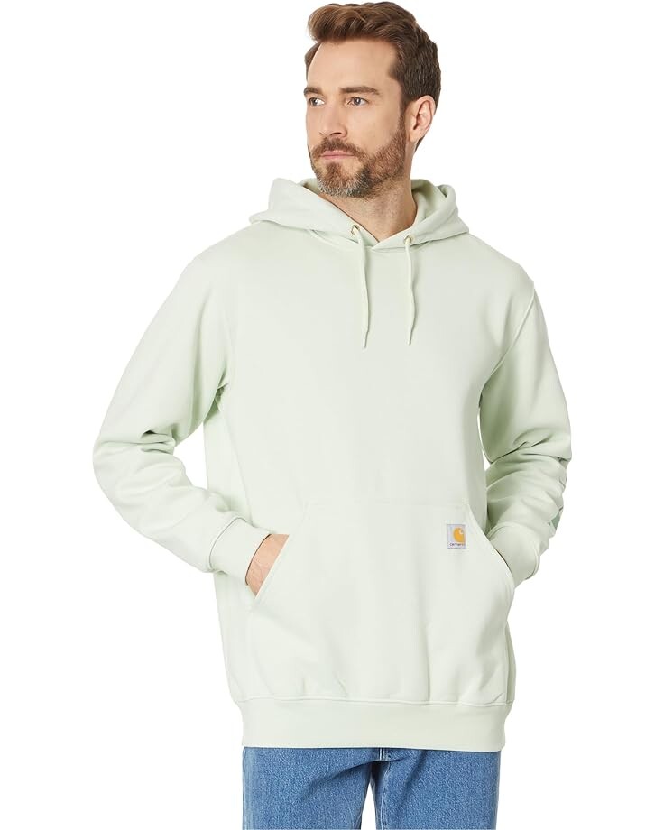 Толстовка Carhartt Midweight Signature Sleeve Logo Hooded, цвет Tender Greens толстовка carhartt signature logo midweight голубой