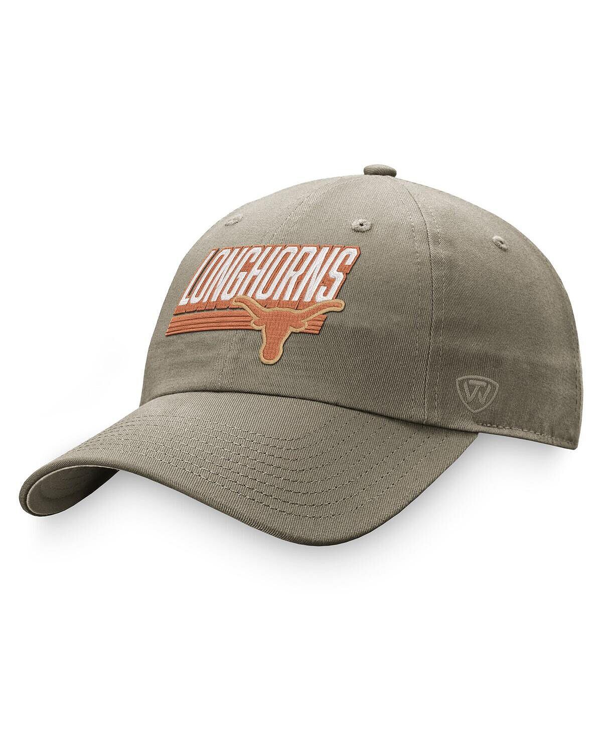 

Мужская регулируемая шляпа хаки Texas Longhorns Slice Top of the World