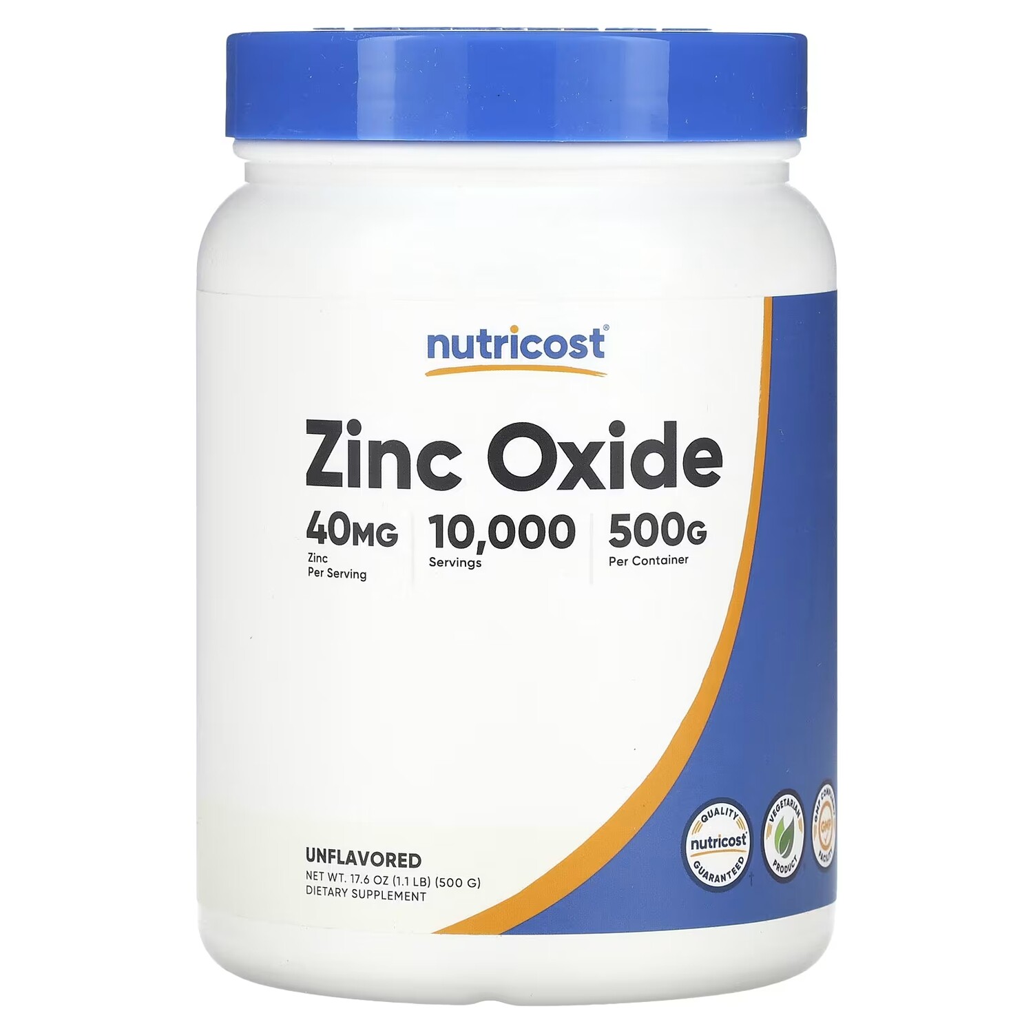 

Оксид цинка Nutricost 40 мг, 500 г
