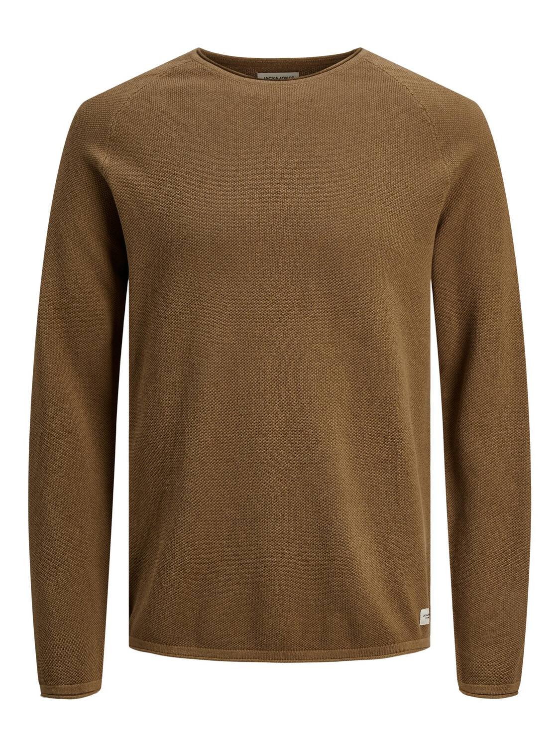 

Пуловер Jack & Jones Rundhals Strick Langarm Sweater aus Baumwolle JJEHILL, цвет Mittelbraun