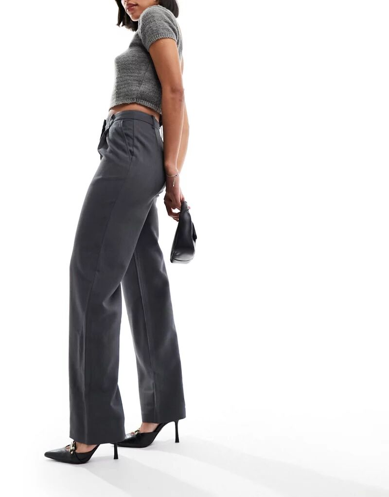 Pimkie – элегантные брюки прямого кроя серого цвета