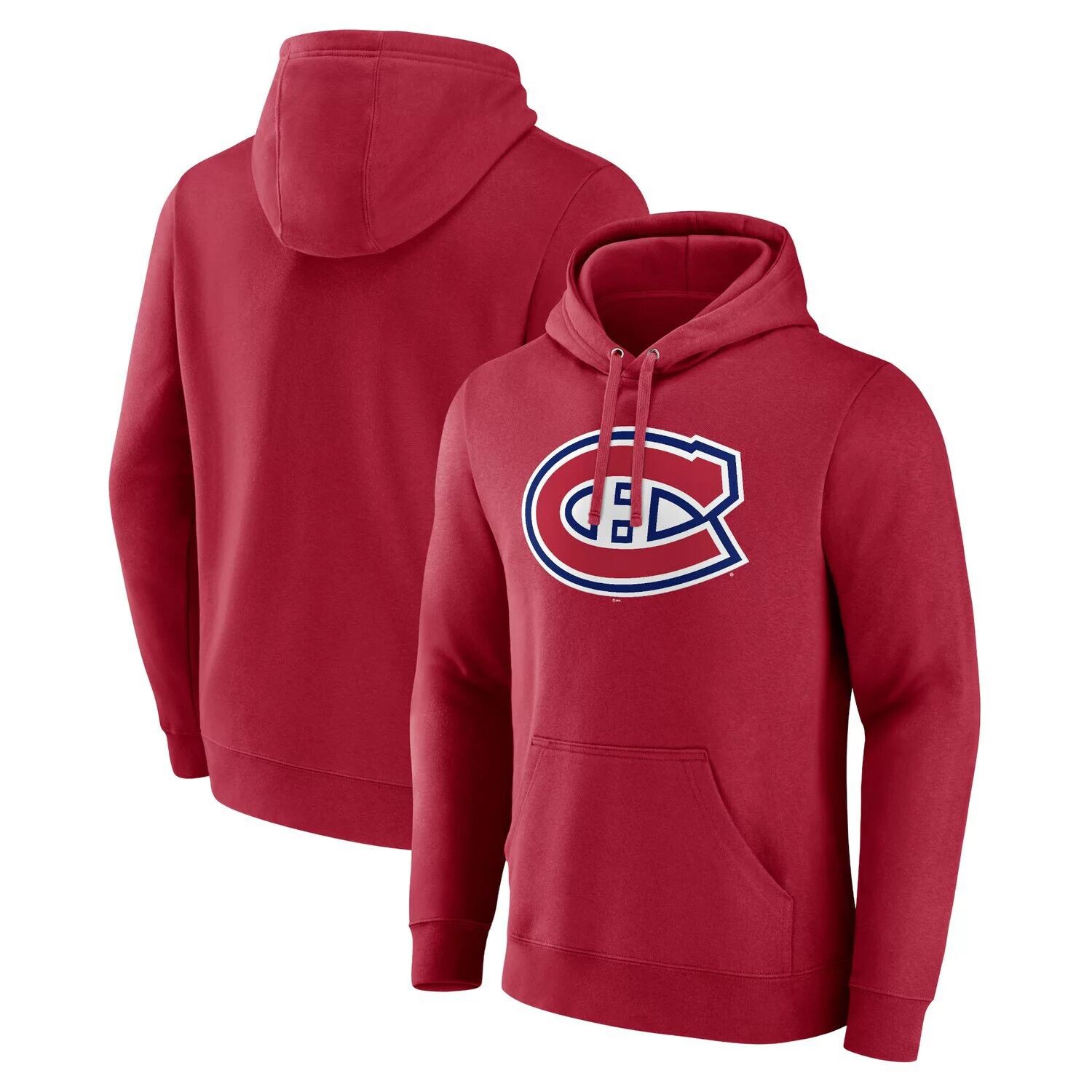 

Мужская красная толстовка с логотипом Montreal Canadiens Fanatics, Красный