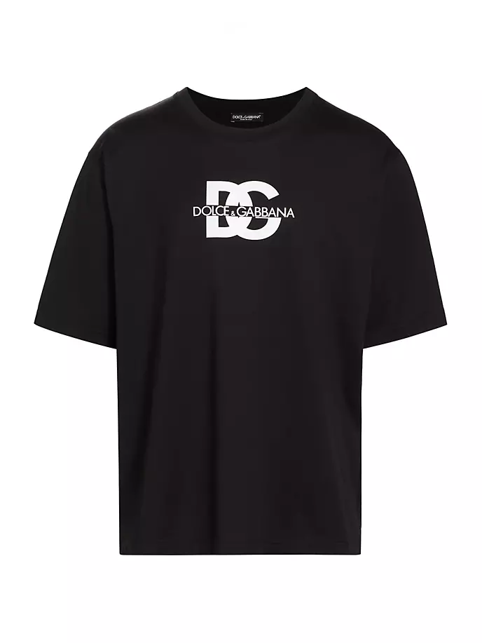 

Футболка с круглым вырезом и логотипом Stamp Logo Dolce&Gabbana, цвет nero