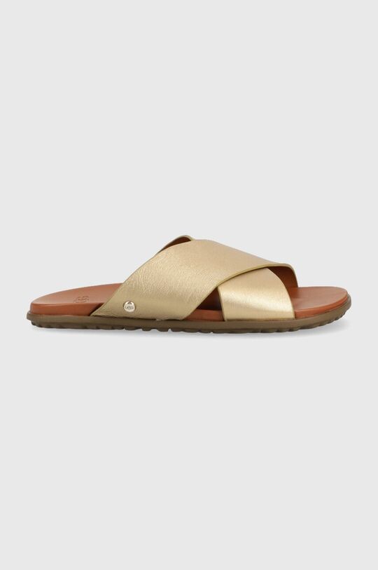 

Кожаные тапочки UGG Solivan Crossband Ugg, золотой