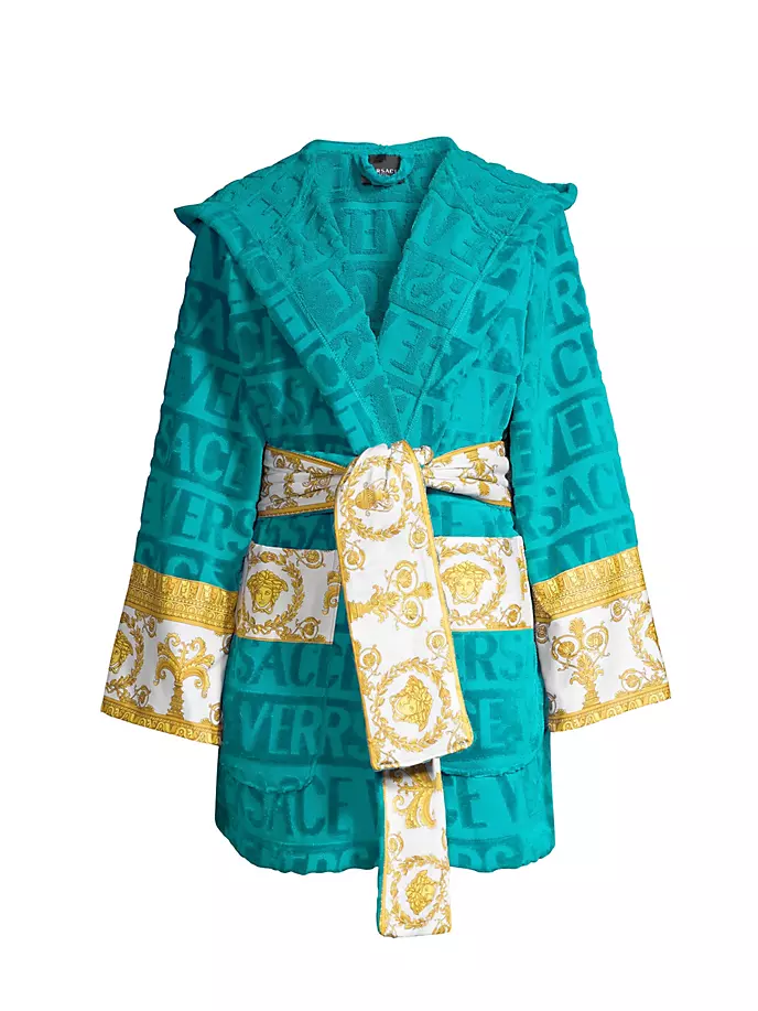 

Халат с запахом Barocco Versace, синий