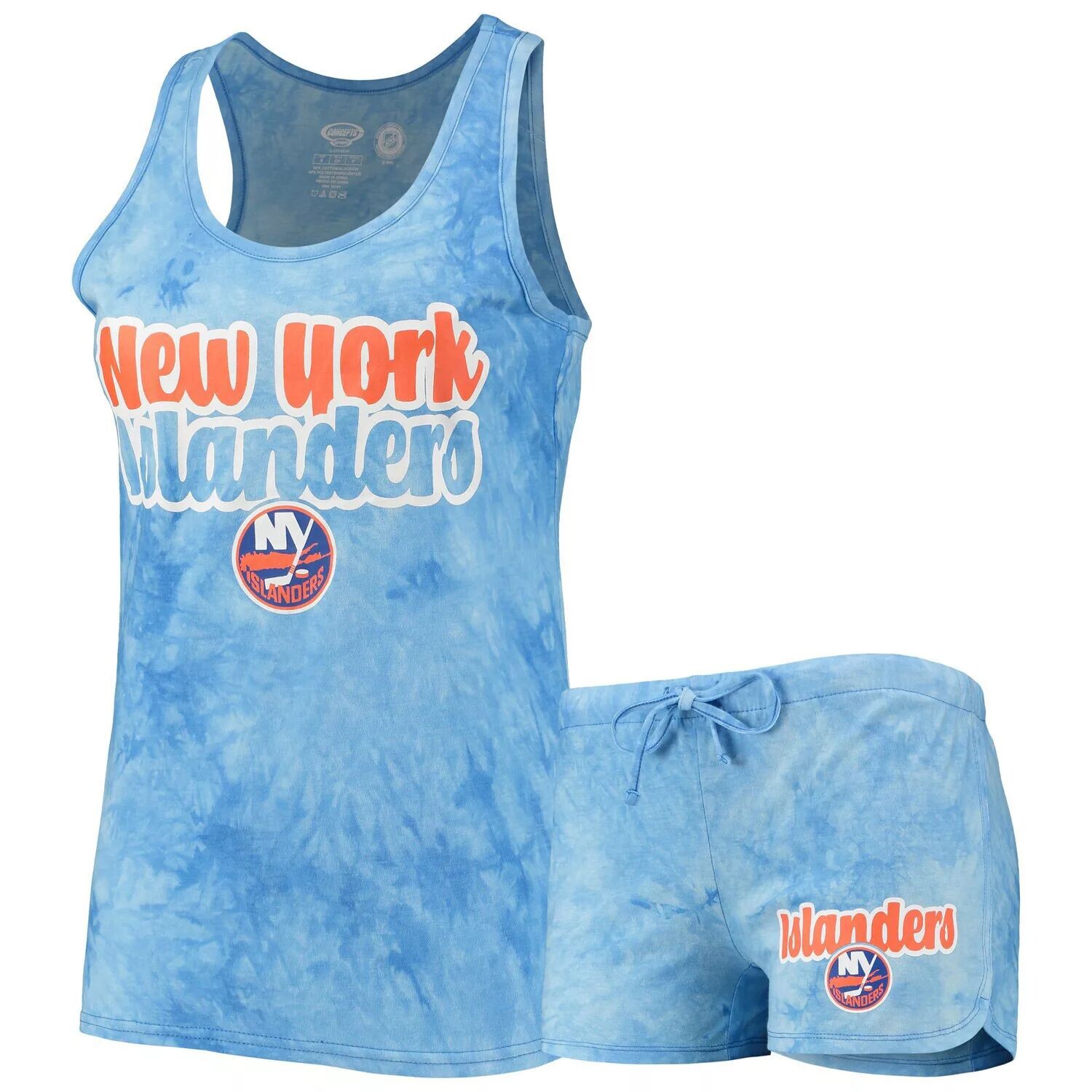 

Женский комплект из майки и шорт Concepts Sport Royal New York Islanders Billboard Racerback