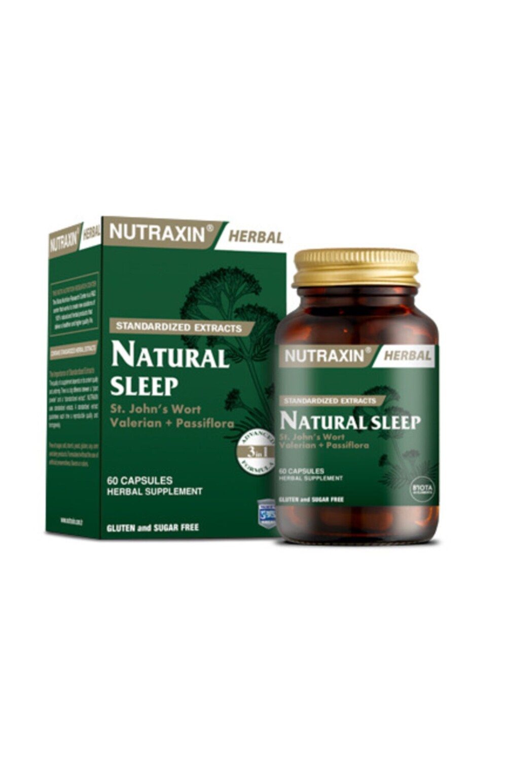 

Nutraxin Natural Sleep - Травяные таблетки для регулирования сна 60 капсул