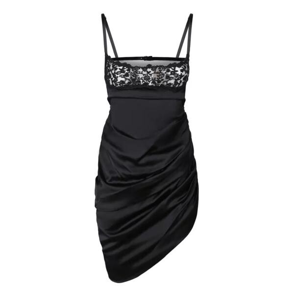 

Платье asymmetric lingerie dress Jacquemus, черный