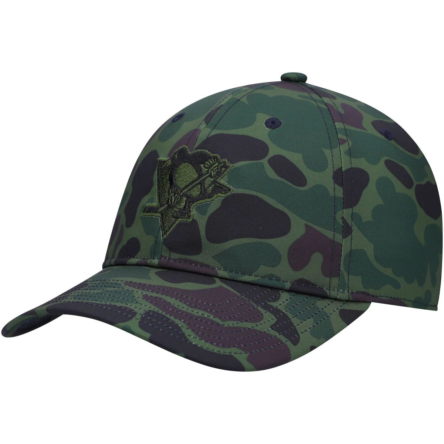 

Мужская регулируемая кепка adidas Camo Pittsburgh Penguins Locker Room Slouch