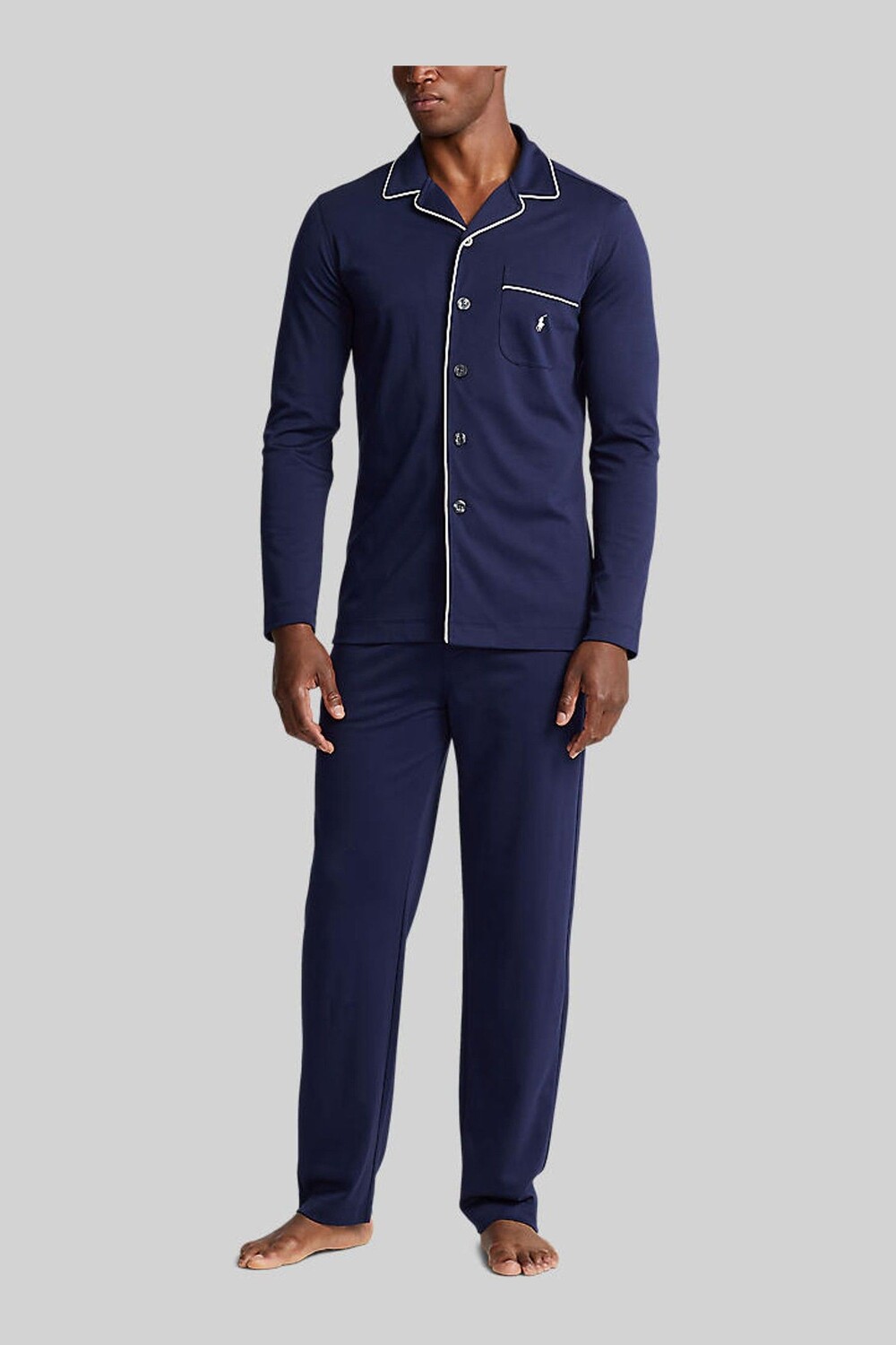 

Классическая пижама с длинными рукавами и логотипом Polo Ralph Lauren, синий
