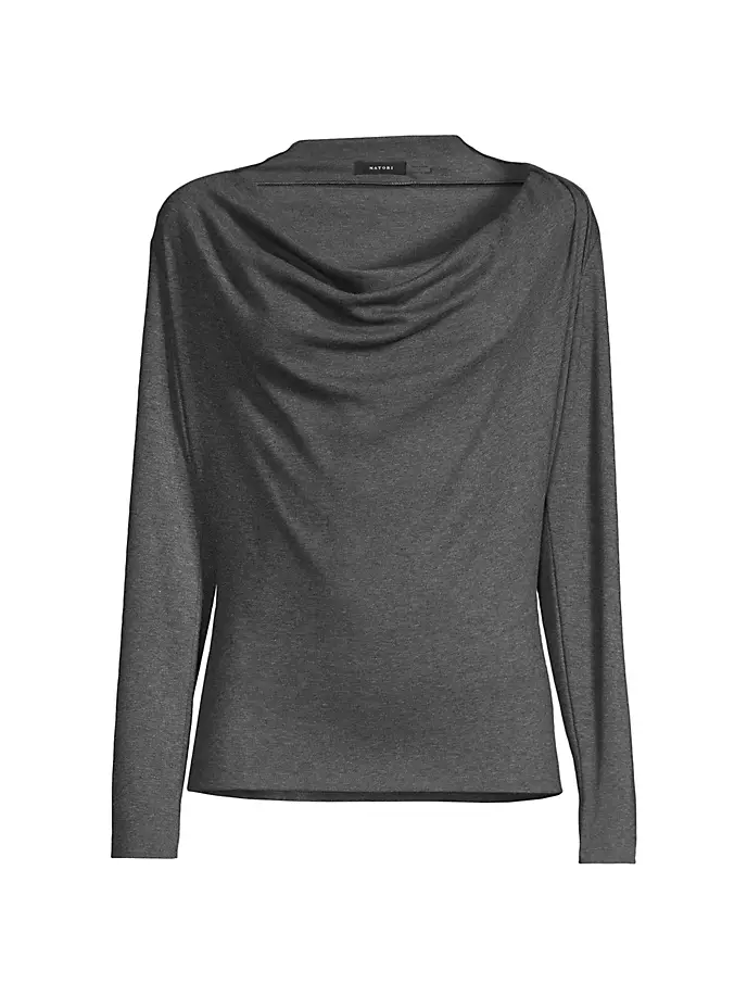 

Трикотажный топ с воротником-хомутом Natori, цвет charcoal