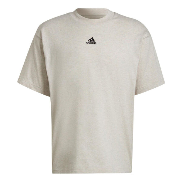 Футболка Men's adidas Small Logo Printing Solid Color Round Neck Short Sleeve Gray T-Shirt, серый