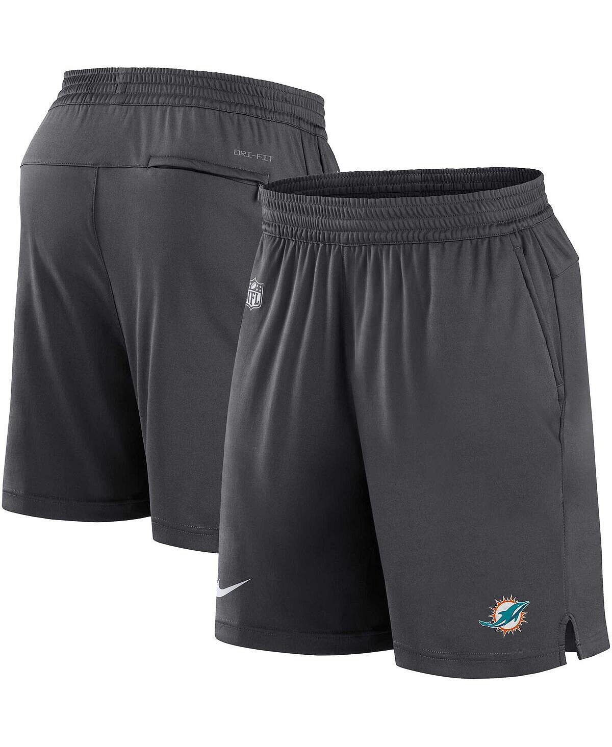 

Мужские шорты Miami Dolphins Sideline Performance антрацитового цвета Nike