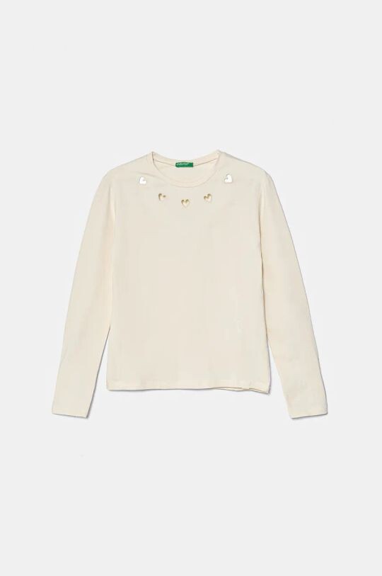 

Детский лонгслив United Colors of Benetton, бежевый