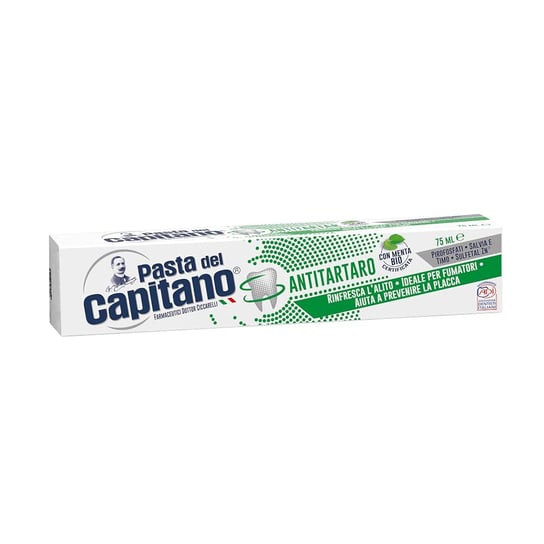 Зубная паста с экстрактом шалфея и тимьяна, 75мл Pasta del Capitano, Antitartaro Bio pasta del capitano plaques