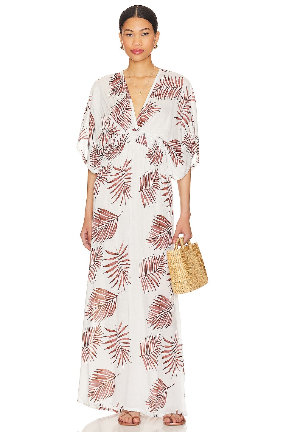 

Платье макси Tiare Hawaii Levine, цвет Island Palm Brown