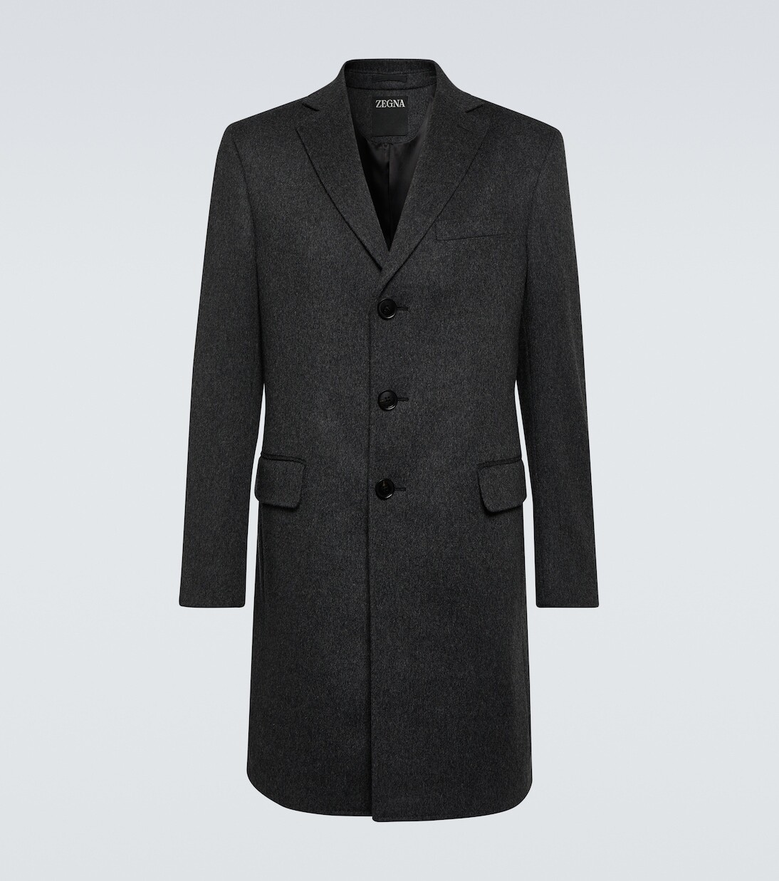

Пальто из смеси шерсти и кашемира Zegna, серый
