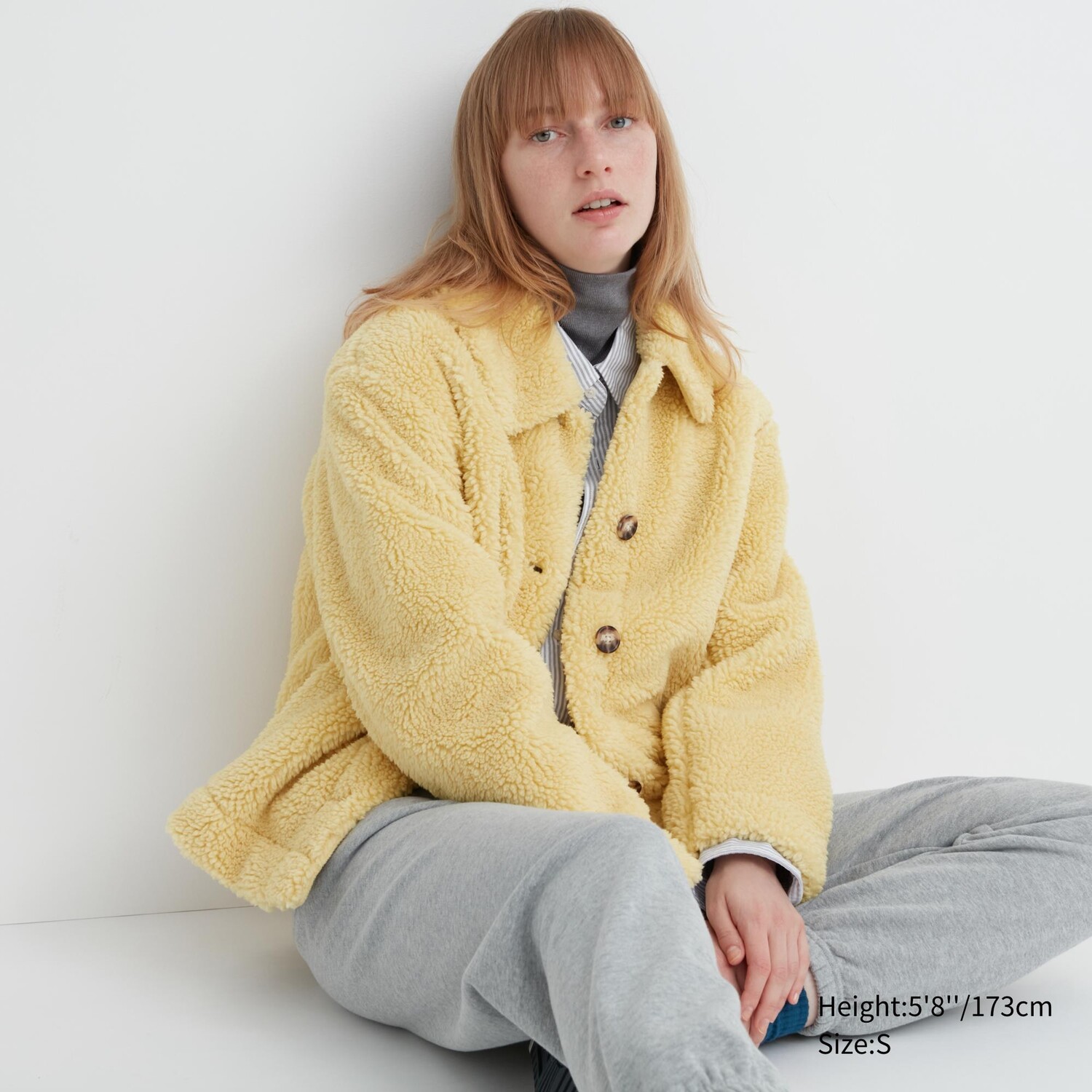 

Флисовая куртка на ворсовой подкладке Uniqlo, желтый