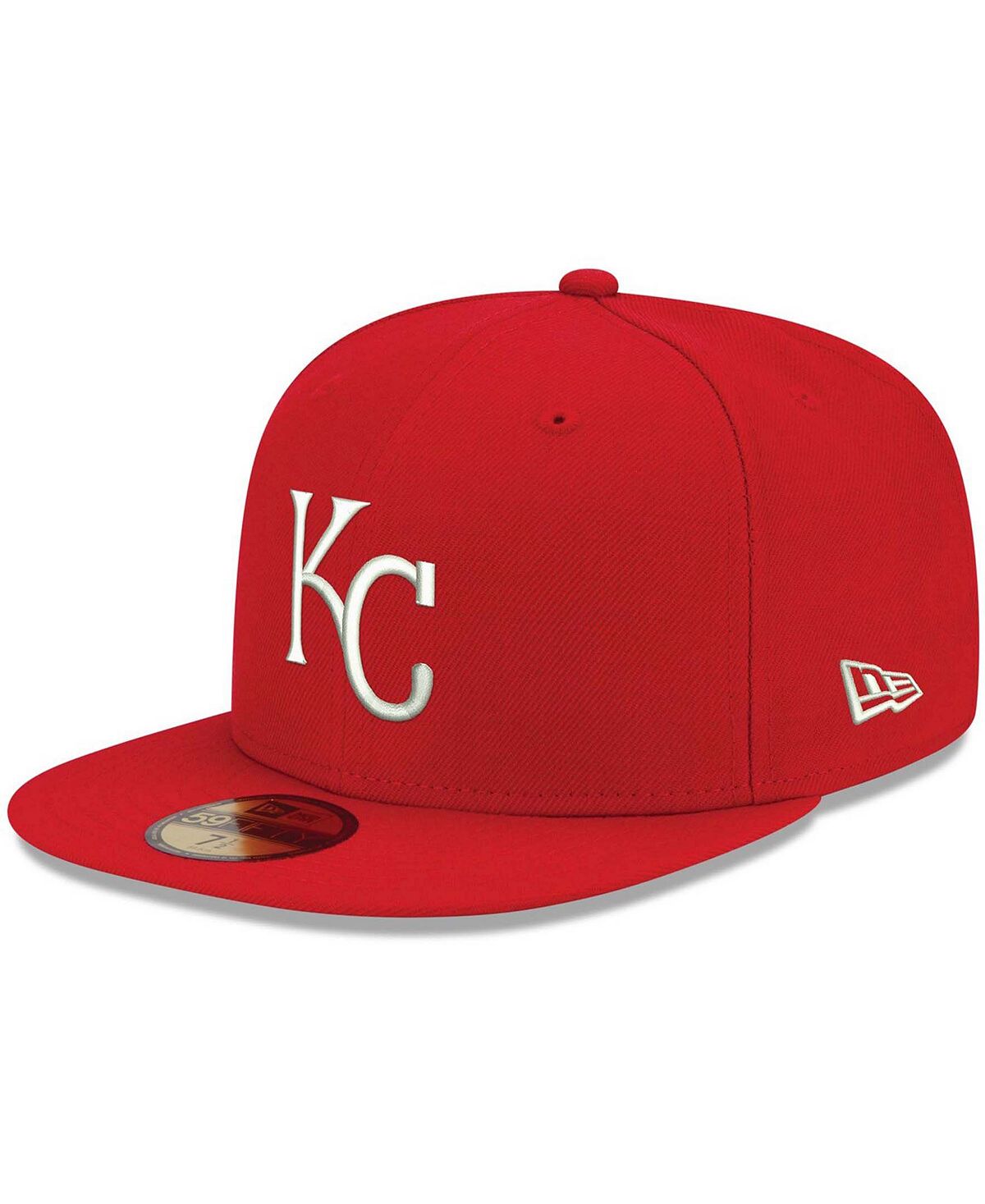 

Мужская красная кепка Kansas City Royals Logo белая 59FIFTY приталенная шляпа New Era