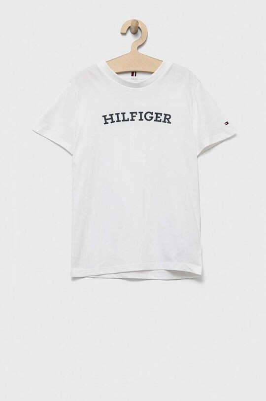 

Детская хлопковая футболка Tommy Hilfiger, белый