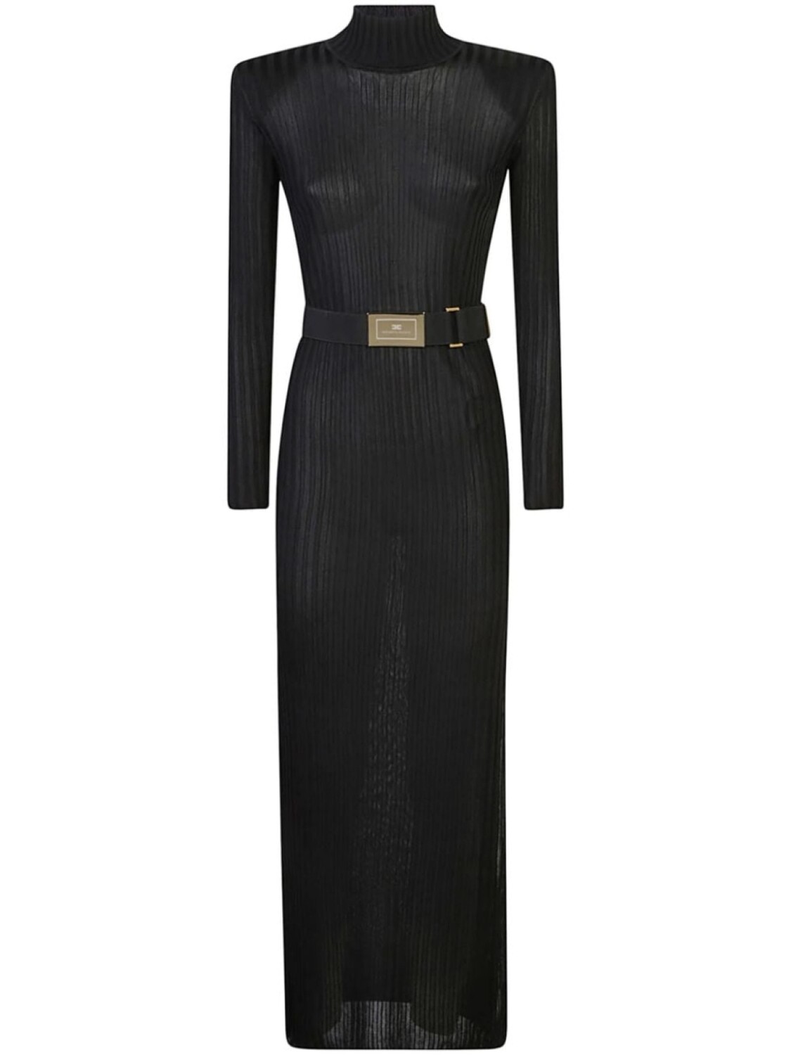 

Платье макси Elisabetta Franchi с поясом, черный