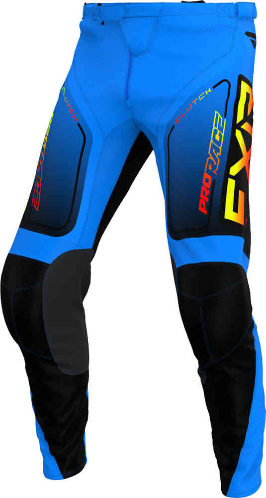 Брюки для мотокросса Clutch 2024 FXR, голубовато-черный брюки для мотокросса clutch pro hi vis 2024 fxr серый черный желтый