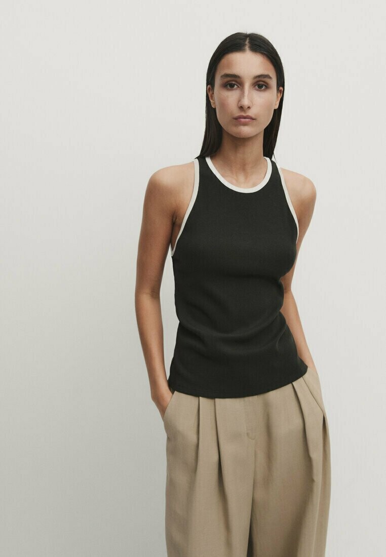 

Топ CONTRAST Massimo Dutti, хаки