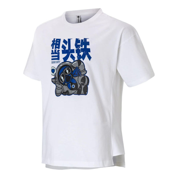 Футболка Men's adidas neo Cartoon Astronaut Pattern Printing Round Neck Sports Short Sleeve White T-Shirt, белый