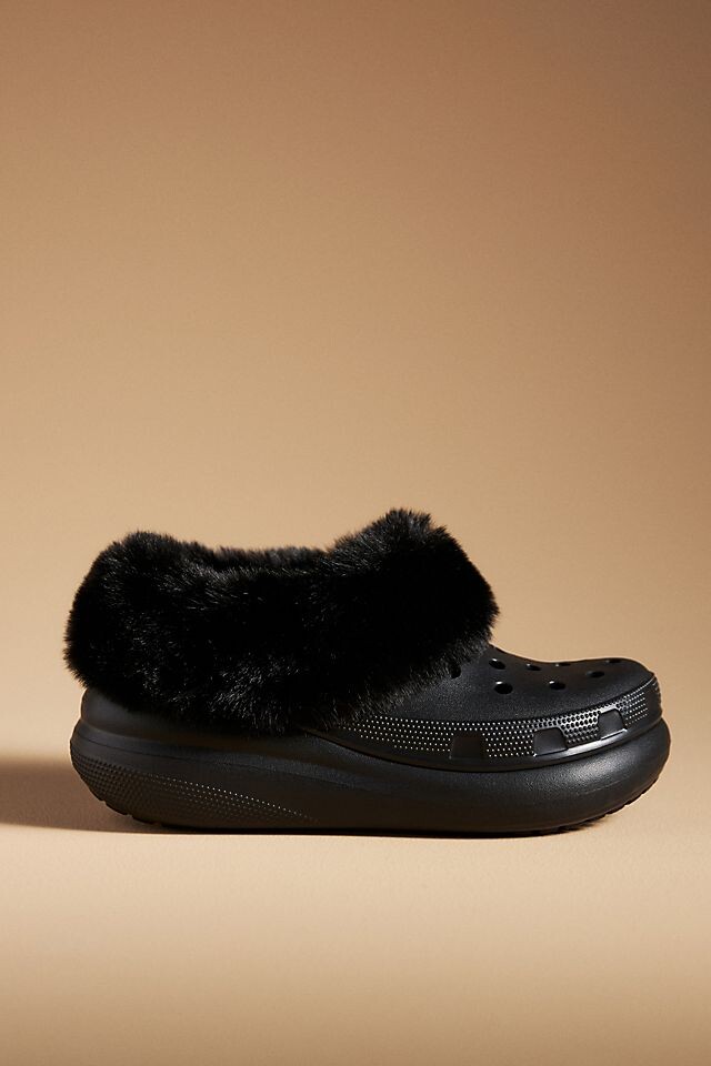 

Сабо Crocs Furever Crush с мехом, черный