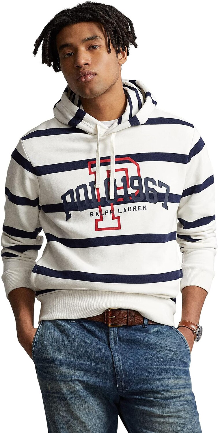 

Флисовая толстовка в полоску с логотипом Polo Ralph Lauren, цвет Nevis/Cruise Navy